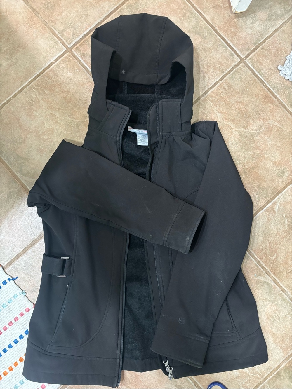 Black Hooded Softshell Jacket
